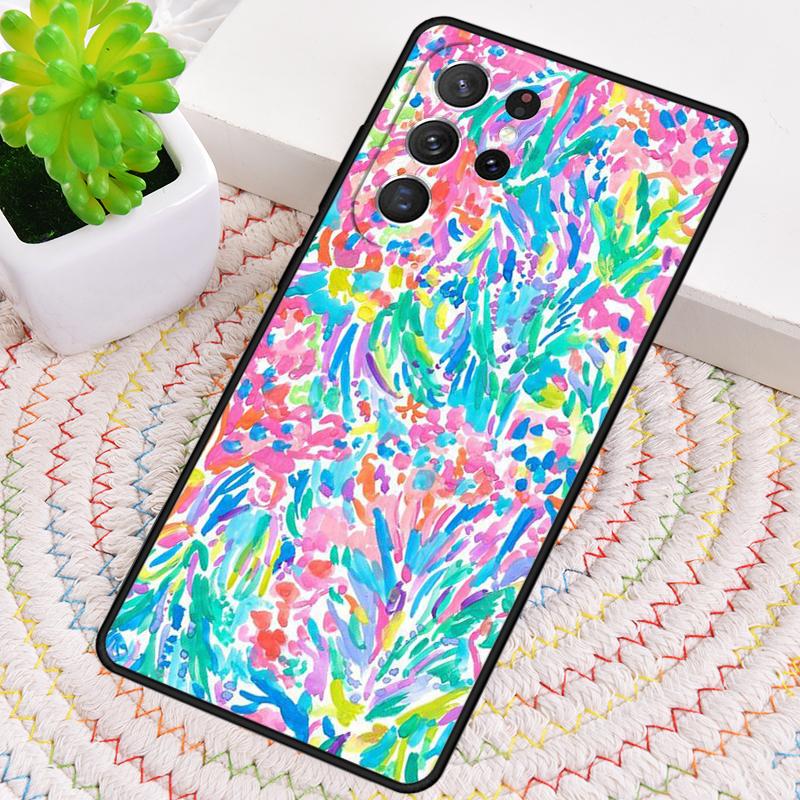 Красочный Цветочный Рисунок Арт Чехол для Телефона для Samsung Galaxy note 10 pro S26 Ultra S23 S24 FE S25 S21 S22 PLUS ударопрочный Чехол