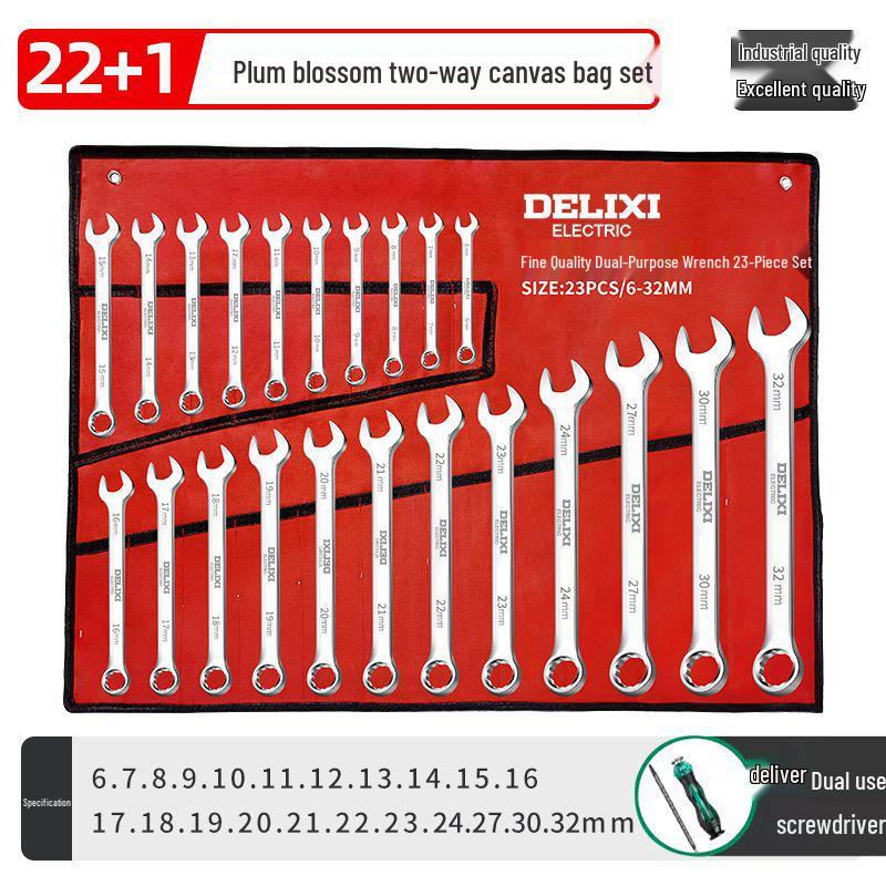 Набор регулируемых трещоточных и рожковых ключей