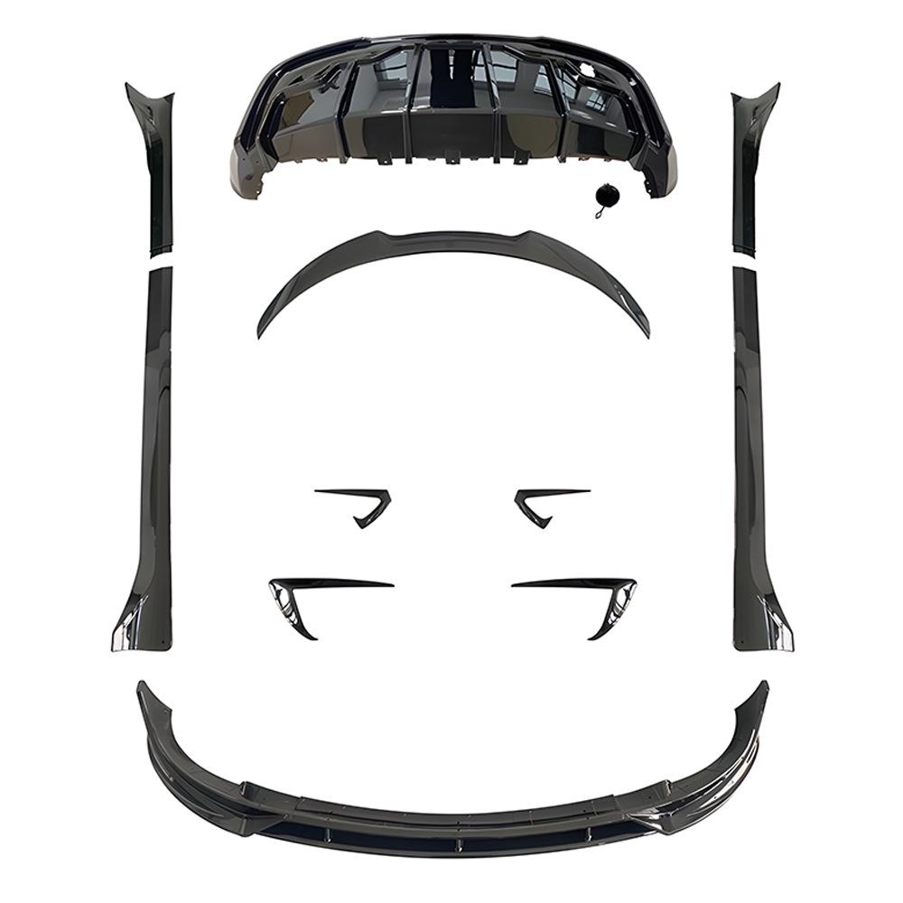 Быстрый комплект Tesla Model Y 2024+: Передний сплиттер и боковые юбки с гарантией качества