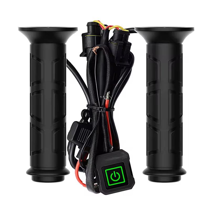 12V Electric Heated Grips Handlebar For ATV Intelligent Three-Speed Heating Handgrips For Diameter For 22MM