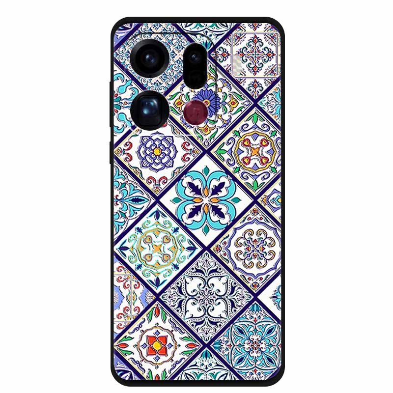 3D Чехол с цветами для Oppo Find X9 Pro 5G Чехол Тиснение Рельефный Цветочный Черный Силикон Мягкая Задняя Крышка для Oppo Find X9 Pro Чехол Funda