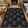 Retro Style Skull Pattern Carpet for Bedroom Living Room Bedside Sofa Floor Mat Modern Home Decor Area Rug Machine Wash