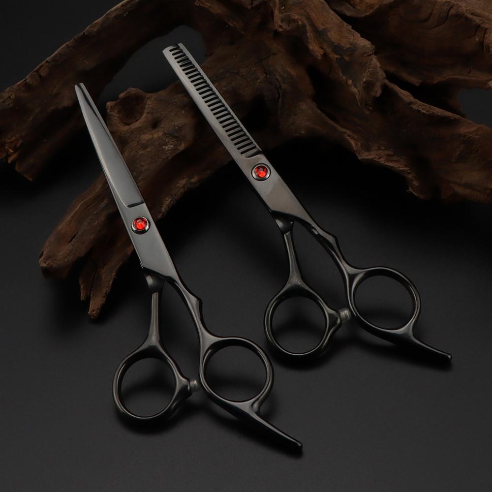 Профессиональные 6-дюймовые ножницы Red Gem для стрижки волос, филировочные парикмахерские инструменты, ножницы для стрижки, парикмахерские ножницы