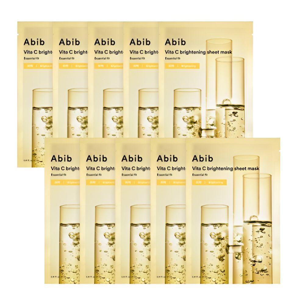 Abib Vita C Brightening Essential Fit Sheet Mask Vitamin C Radiance Face Mask 10P