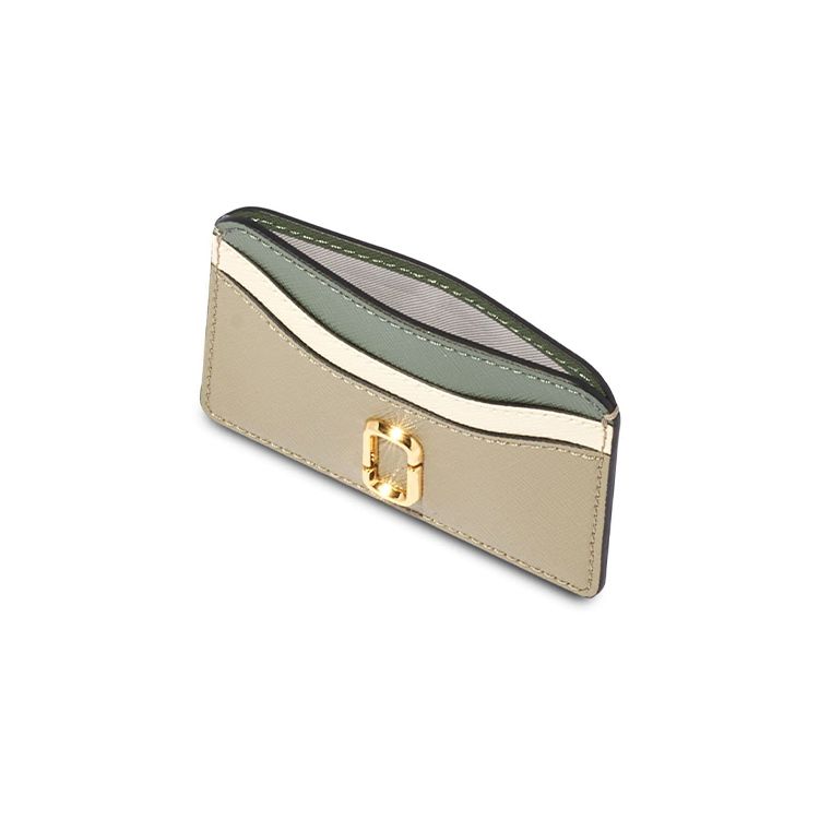 Marc Jacobs Дизайн Color Block Металлический логотип Кожаный кошелек Женский кошелек Разноцветный S144L01FA21-041