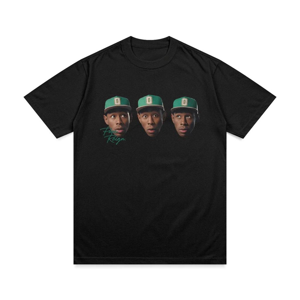 Футболка с принтом головы Tyler The Creator Летняя женская футболка с коротким рукавом Ретро Хип-хоп Рэп-певец Футболка Cactus Jack Топ Y2k
