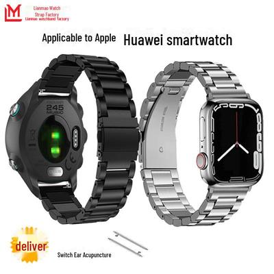 «Ремешок из нержавеющей стали с тремя бусинами для Apple Watch, iWatch или Huawei GT4»