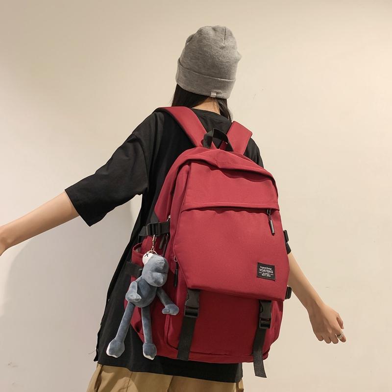 Большая вместимость школьного рюкзака для школьников, мужской компьютерный дорожный рюкзак, женский однотонный рюкзак