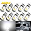 10 PCS Car LED COB Bulb T10 W5W Signal Light 12V 7500K White Auto Interior Dome Reading License Plate Lamps Wedge Side Bulbs
