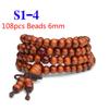 Pulseras 108 Beads 6mm Natural Sandalwood Buddhist Buddha Wood Prayer Bead Mala Unisex Men Bracelets & Bangles Jewelry Bijoux