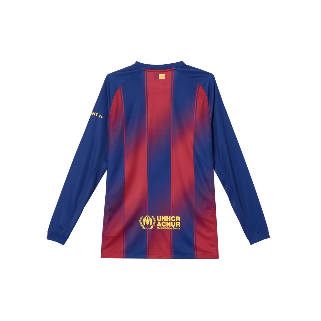 Nike ФК Барселона 2025/26 Домашняя игровая футболка для мужчин Nike Dri-FIT Футбольная реплика с длинным рукавом HJ4611-456