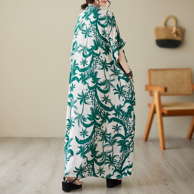 Новое хлопковое атласное платье с коротким рукавом больших размеров в винтажном цветочном стиле для женщин, повседневное свободное длинное летнее платье макси