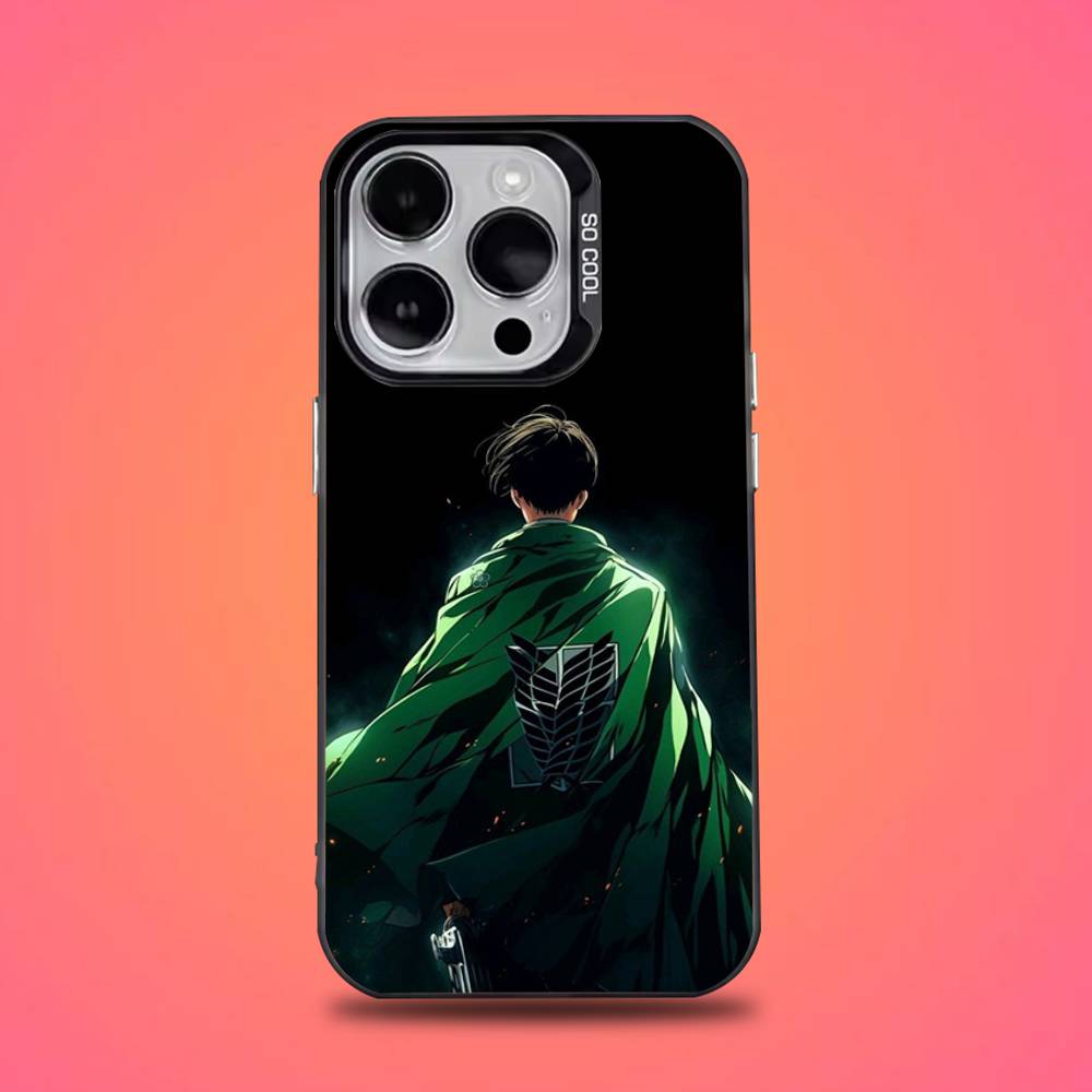 Чехол для телефона Levi Ackerman Атака Титанов Для iPhone 16,15,14,13,12,11,Mini,Pro,E,SE4,XS,MAX Черный Конфетный Матовый Чехол