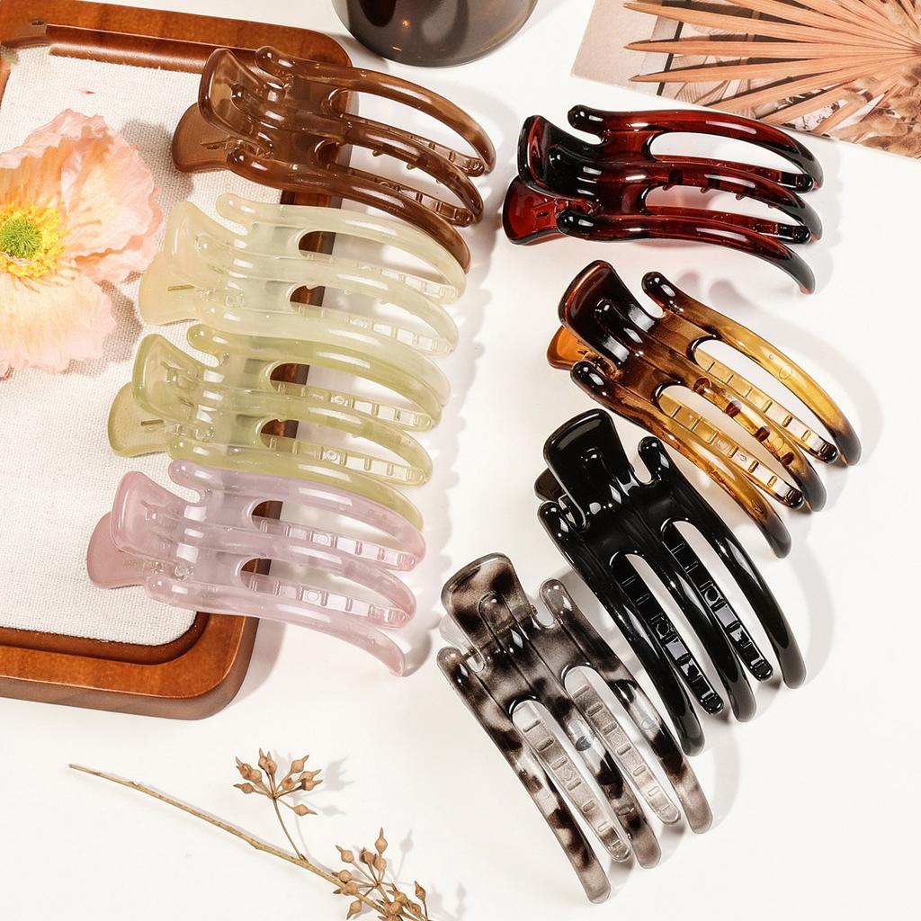Multifunctional 3 Prong Duckbill Hair Claw Clip For Women Durable Plastic Hairpin With Multiple Color Options