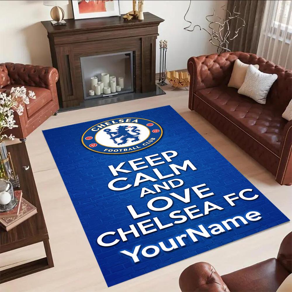 Chelsea Customized Name Area Rug Suitable for Playrooms Game Room Dormitory Dining Room Antislip Carpet Decorate Offices Perfect Gift for Women/Men