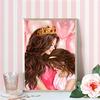 Full 5D Diy Diamond Painting Pretty Mother and Daughter Embroidery Cross Stitch Home Decor Handmade