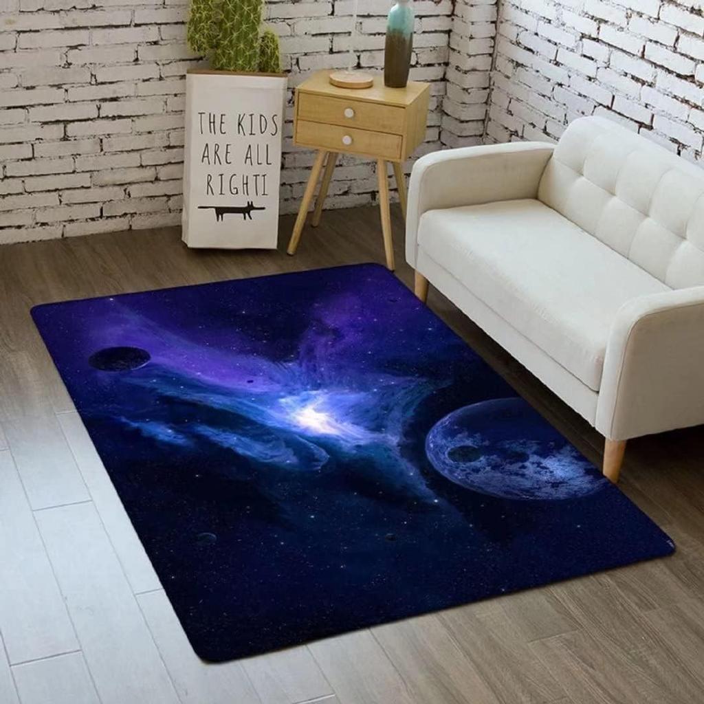 3D Галактика Ковер Космос Кухонный Коврик для Детской Комнаты Мальчика Нескользящий Ковер для Ползания в Детской Игровые Коврики для Столовой