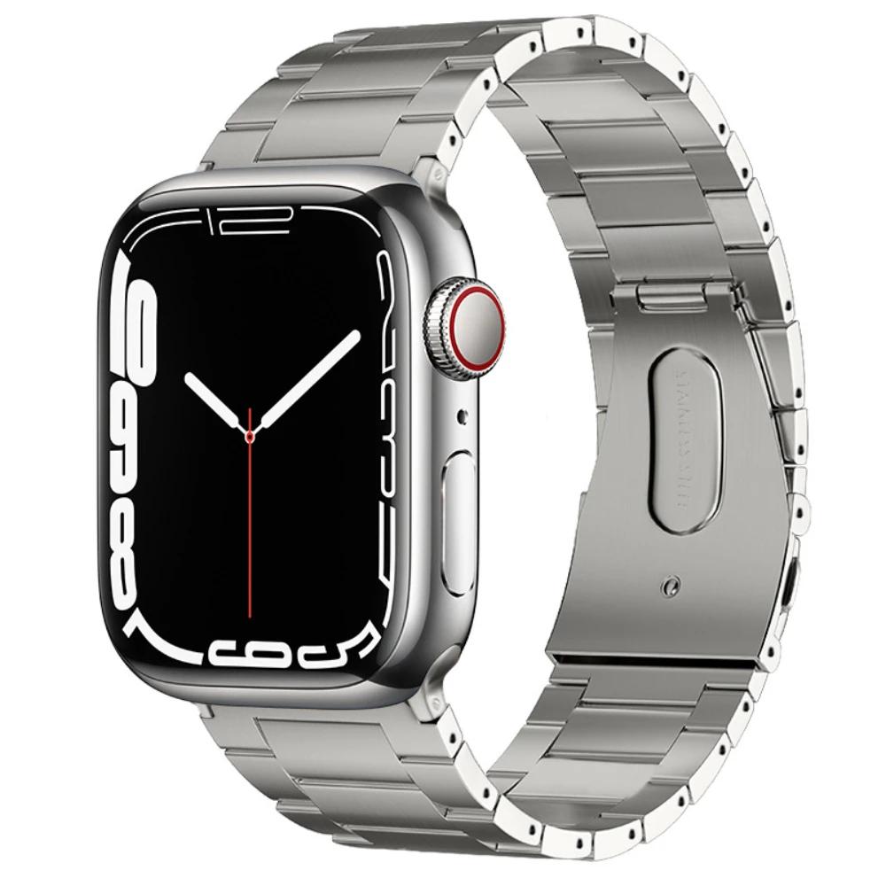Металлический титановый ремешок для Apple Watch Ultra 49 мм 10 9 8 7 45 мм 41 мм 42 мм 46 мм Легкий браслет Ремешок iWatch 6 5 4 SE Correa