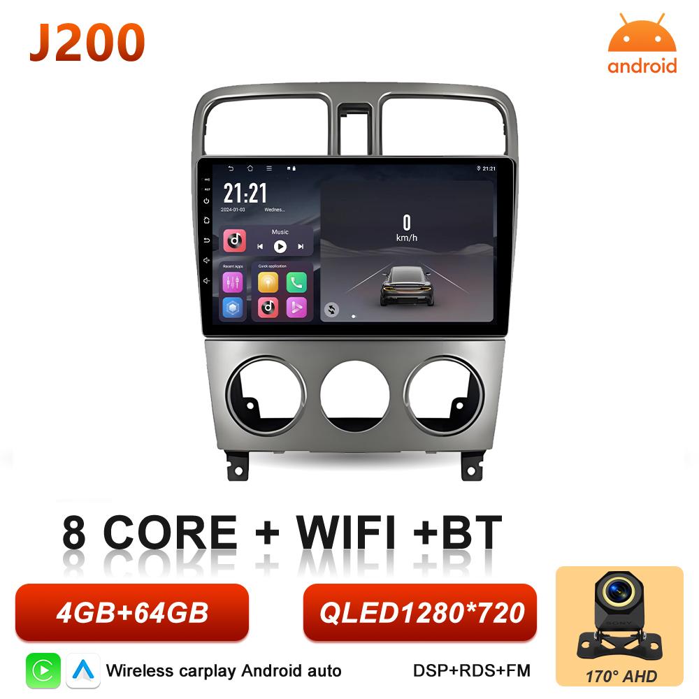 Car Radio Autoradio Carplay Android For Subaru Forester SG 2002 - 2008 GPS Navigation Video Multimedia Player Touch Screen Wifi