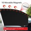 Car Side Window Sun Shade Magnet Privacy Curtains UV Reflection Anti Glare UV Block Summer Sunshade Cover for Front/ Back Window