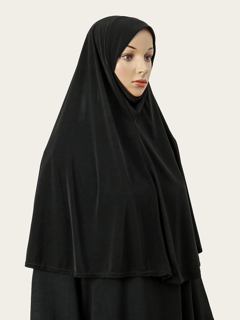 Muslim Cotton Hemp Hijab for Women Solid Color Long Abays Soft Inner Hijab Islamic Plain Headscarf Wraps Full Cover