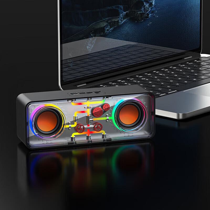 HiFi RGB Bluetooth-колонка Recci RSK-W38, штекер CN (адаптер в комплекте)
