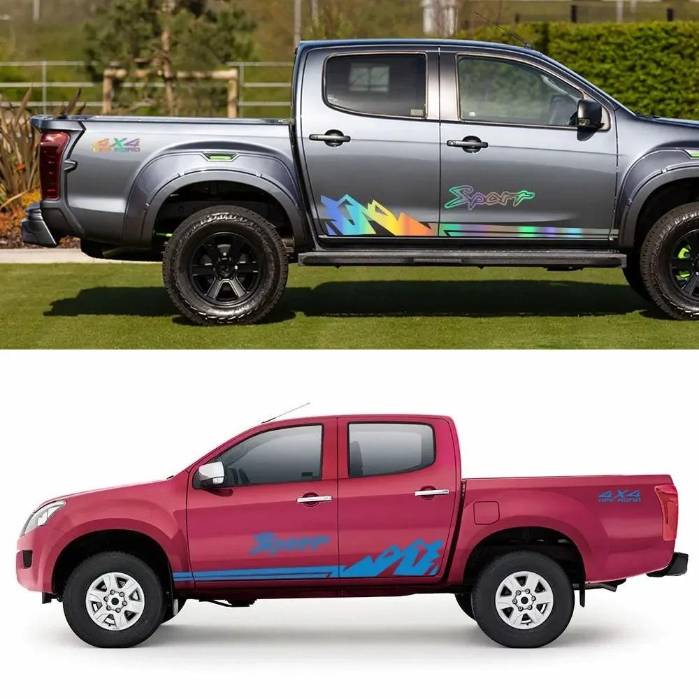 Наклейка на пикап для Isuzu Dmax Toyota Tacoma Автомобильные наклейки Грузовик Гора 4x4 Спортивный стиль Виниловая накладка Аксессуары для украшения автомобиля