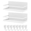 Whonor Kitchen Rack, Magnetic Rack, Approx. W25 X D12 X H9cm, White, 2-Piece Set, Super Strong Magnetic Condiment Rack, Bathroom, 7.5kg Weight Capacit