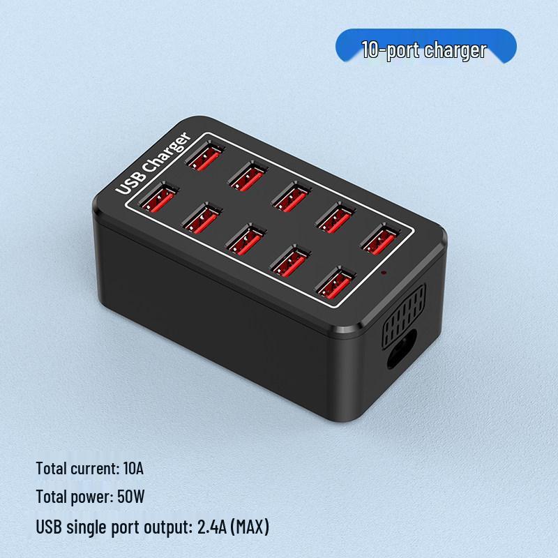 Мощная USB-станция для зарядки с несколькими портами - Настольное зарядное устройство для мобильных устройств и сетевой фильтр