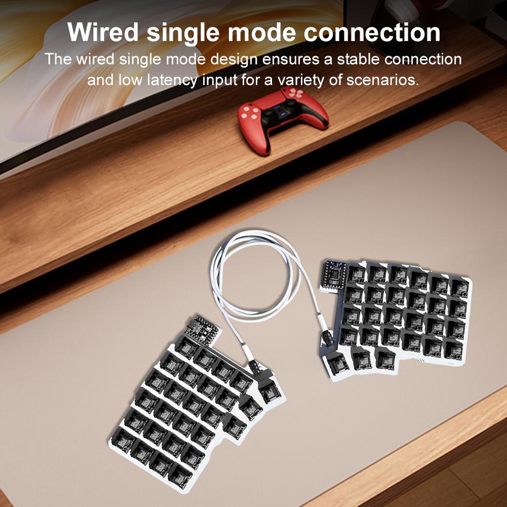 Split Keyboard Wired Ergonomics Keyboard Hot Swap Programmable Keyboard Split-layout Keyboard Customized PC Gamer Accessories