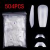 504pcs Quick Modeling Nail Extension Tips 12 Different Sizes Of Square Side Nail UV Generator Nail Extension Tool