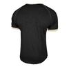 Men's Contrast Piping Raglan Henley T Shirt Placket Slub Cotton Short Sleeve Casual Summer Tee