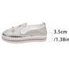 Large Shiny Crystal Decor Casual Shoes Woman Plus Size Thick Sole Non Slip Flats Mujer Women's Light Comfort Platform Loafers