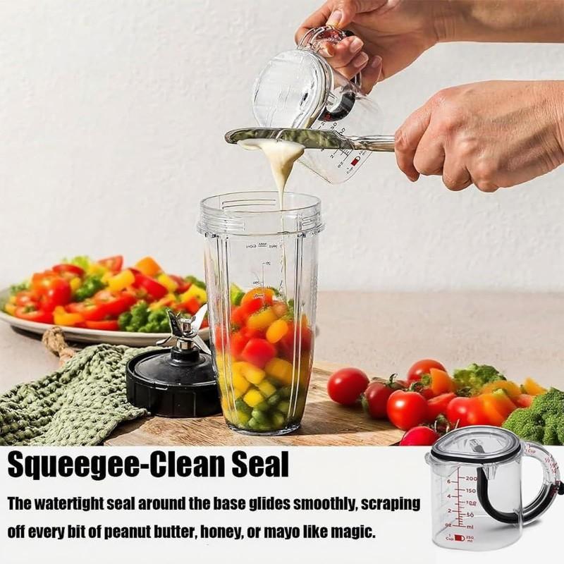 Multi-Functional 4-In-1 Adjustable Measuring Cup Measuring Cup with Scraper-Style Seal Base Measurings Cube Cups For Cooking Baking Ingredients