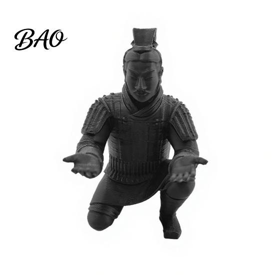 Artistic Desktop Decoration Terracotta Warrior Desk Decor, 3D Printed Soldier Pen Stand for Knight Holder Office, Creative Ancient Pencil Holder, Home