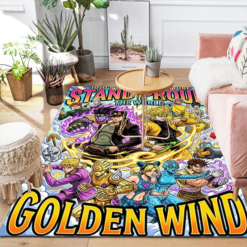 Минималистичный ковер JoJo's Bizarre Adventure Мягкий Моющийся Нескользящий Коврик Декор для Комнаты Дома THW