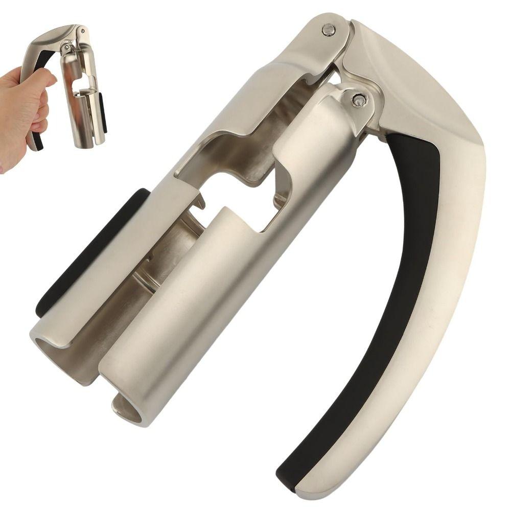 Ergonomic Handle Champagne Bottle Opener Zinc Zinc Zinc Alloy Champagne Cork Remover Kitchen Sparkling