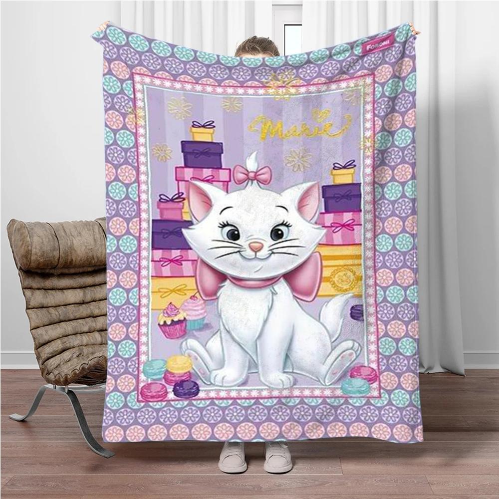 31 стиль Disney Cute Cat Marie Printed Blanket Soft warm Плед из фланели для детей и взрослых Кровать Диван Открытый Путешествия Девочки Подарки