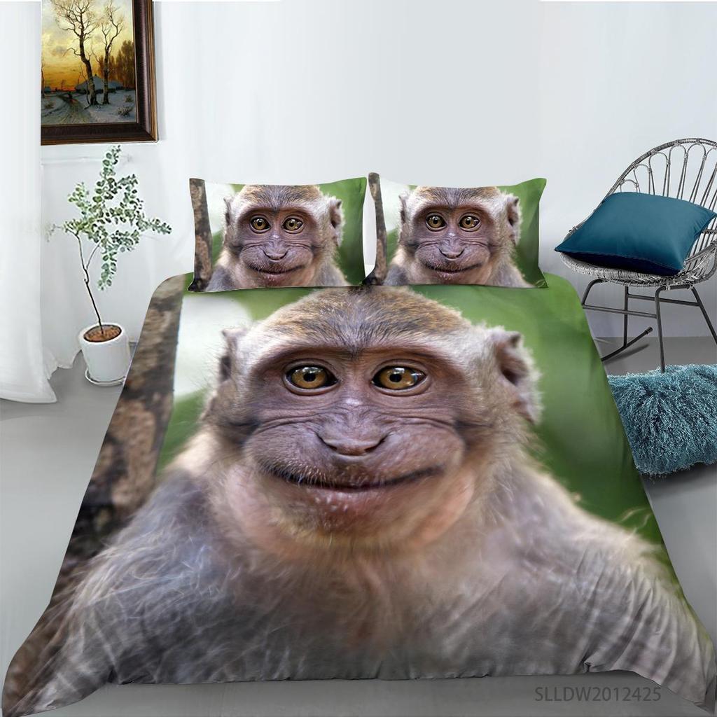 Новые модные пододеяльники, домашнее постельное белье, домашний текстиль с обезьянкой и наволочкой, подарок для детей-подростков, комплекты постельного белья высокого качества