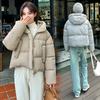 Down Cotton Jacket Women's 2025 Winter New Korean Version of Hooded Thickened Warm Puff Short Bread Jacket
