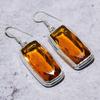 Honey Topaz Gemstone 925 Sterling Silver Gift Jewelry Earring 2.01"