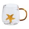 Handmade Glass Cup Animal Plant Shape Transparent Water Cup Cute Coffee Milk Drink Cup