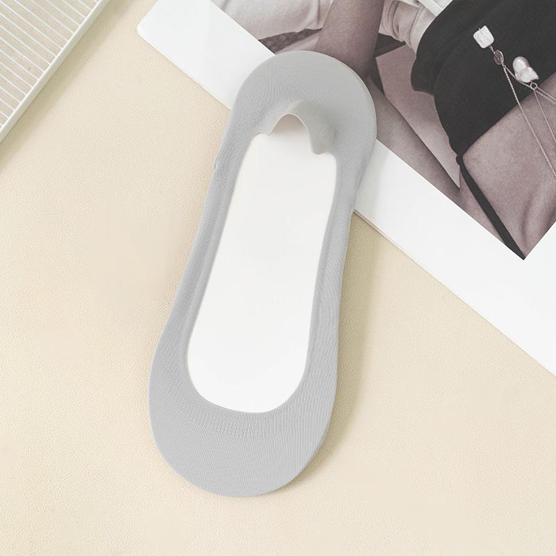 Ice Silk Boat Socks for Women Shallow Invisible Socks Towel Cotton Bottoms Women Deodorant Sponge Pad Anti-heel Drop Socks