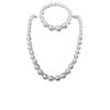Elegant ABS Pearl Jewelry Set: Necklace, Earrings, and Bracelet for Mother's Gift or Wedding Accessories.