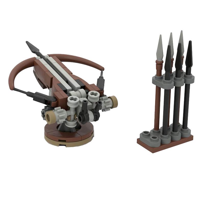MOC Creative Expert Ideas Военное Средневековое Оружие Арбалет Катапульта Кран Кирпичики Конструктор DIY Игрушки для детей подарки