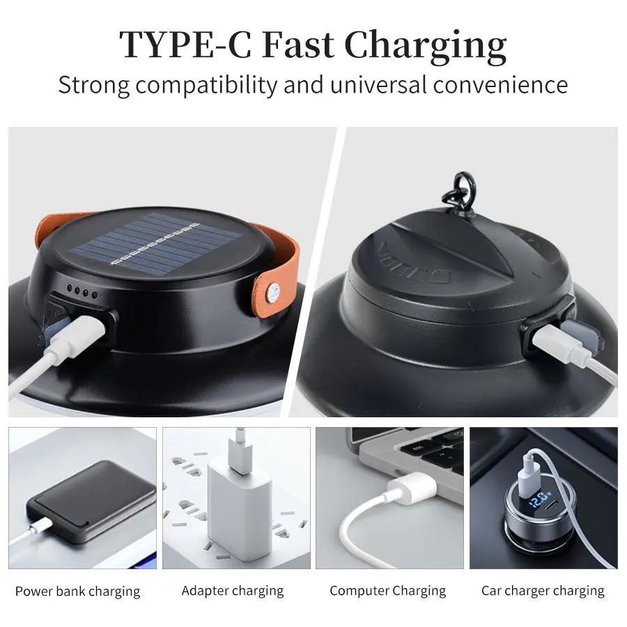 LED Camping Light USB Rechargeable Portable Tent Lantern Outdoor Camping BBQ Tents Hanging Lantern Work Maintenance LED Lighting
