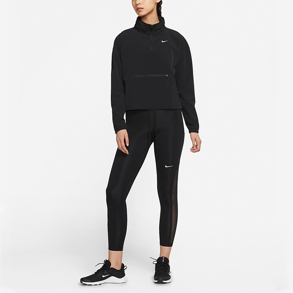 Nike Упакованная тренировочная спортивная куртка с капюшоном Pro Dri-FIT Женские куртки черные DD6280-010