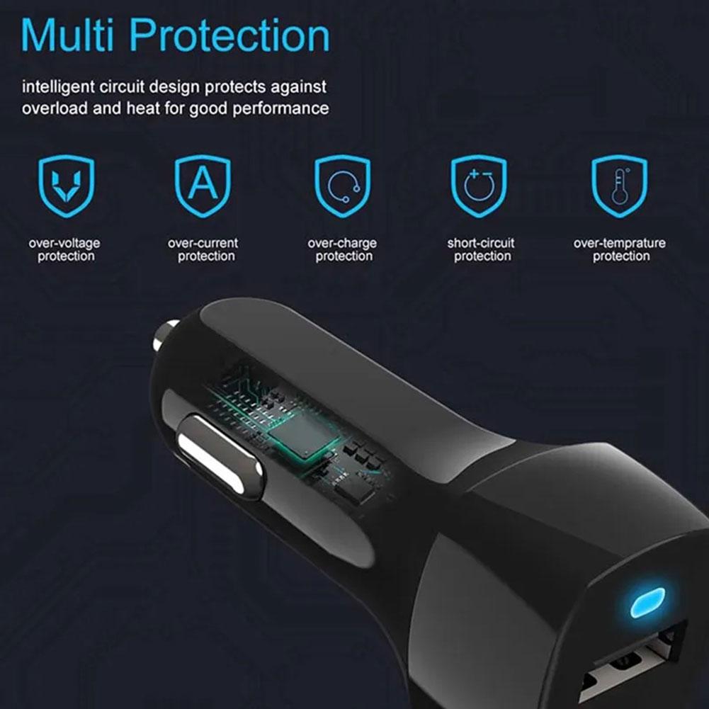 Автомобильное зарядное устройство TypeC Кабель для быстрой зарядки Авто USB Грузовик Автомобильное зарядное устройство для Samsung S21 S22 S23 Быстрая зарядка QC3.0 Автомобильное зарядное устройство