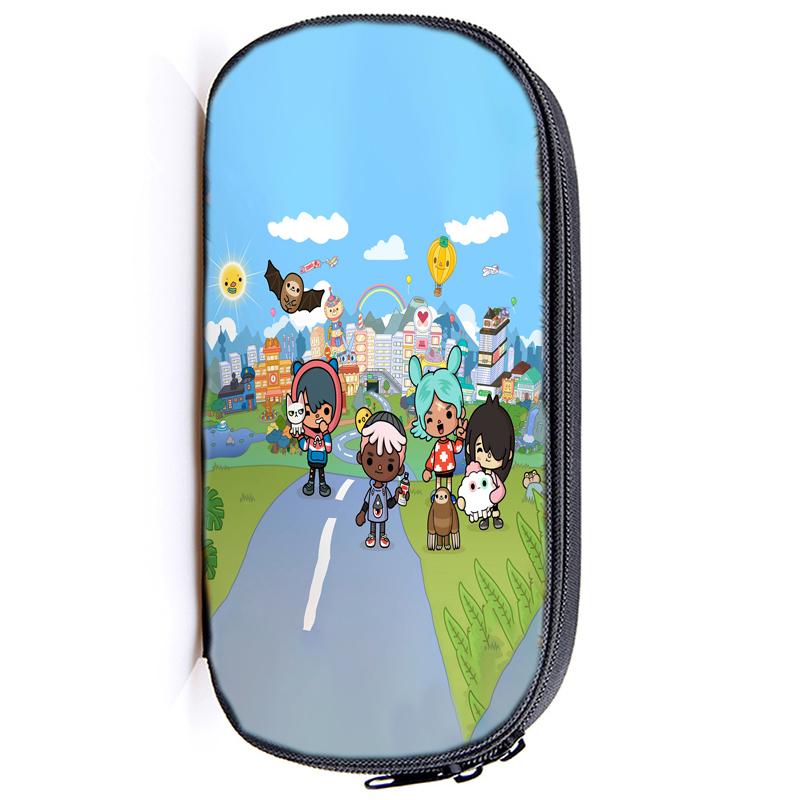 Сумка-карандаш Toca Life World, канцелярские принадлежности, Toca, игровой пенал для девочек, пенал на молнии, школьные принадлежности