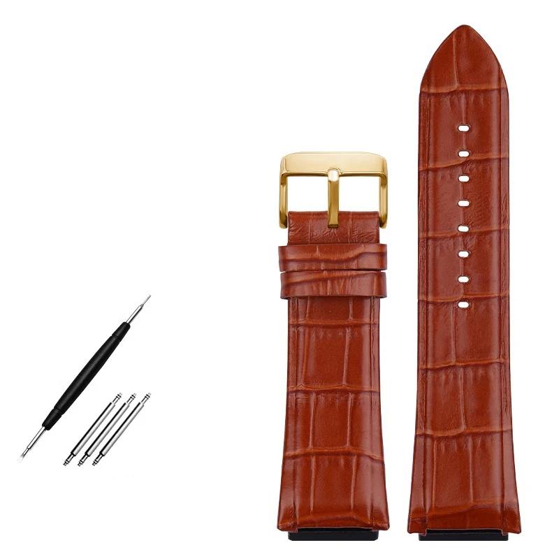 Genuine Leather Watchband For GUESS W0040G3 W0247G3 W0040G7 Series Blue Cowhide Watch Straps 22mm Wrist Band Men Bracelet